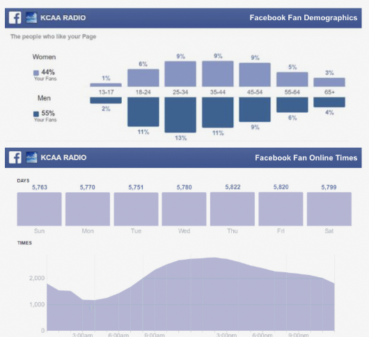 KCAA Facebook Fan Demographics